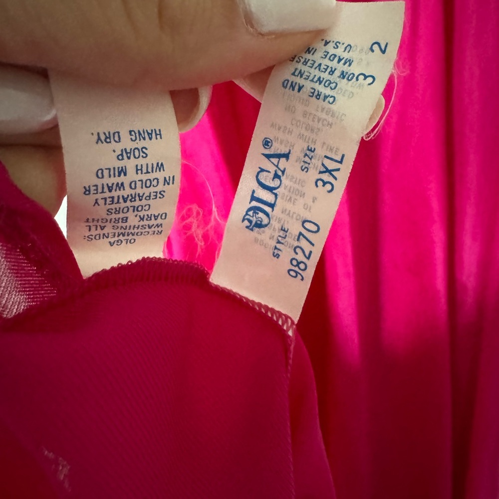 Rare 3X Olga Fuchsia Lace Maxi Dress - Picture 5 of 8